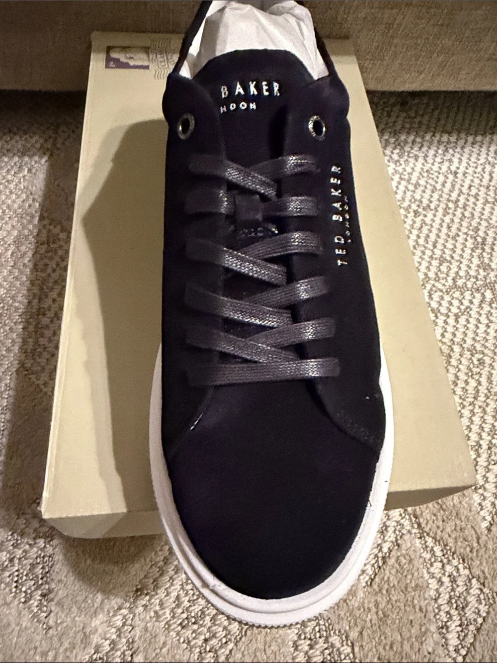 Ted Baker Navy Suede Trainer
